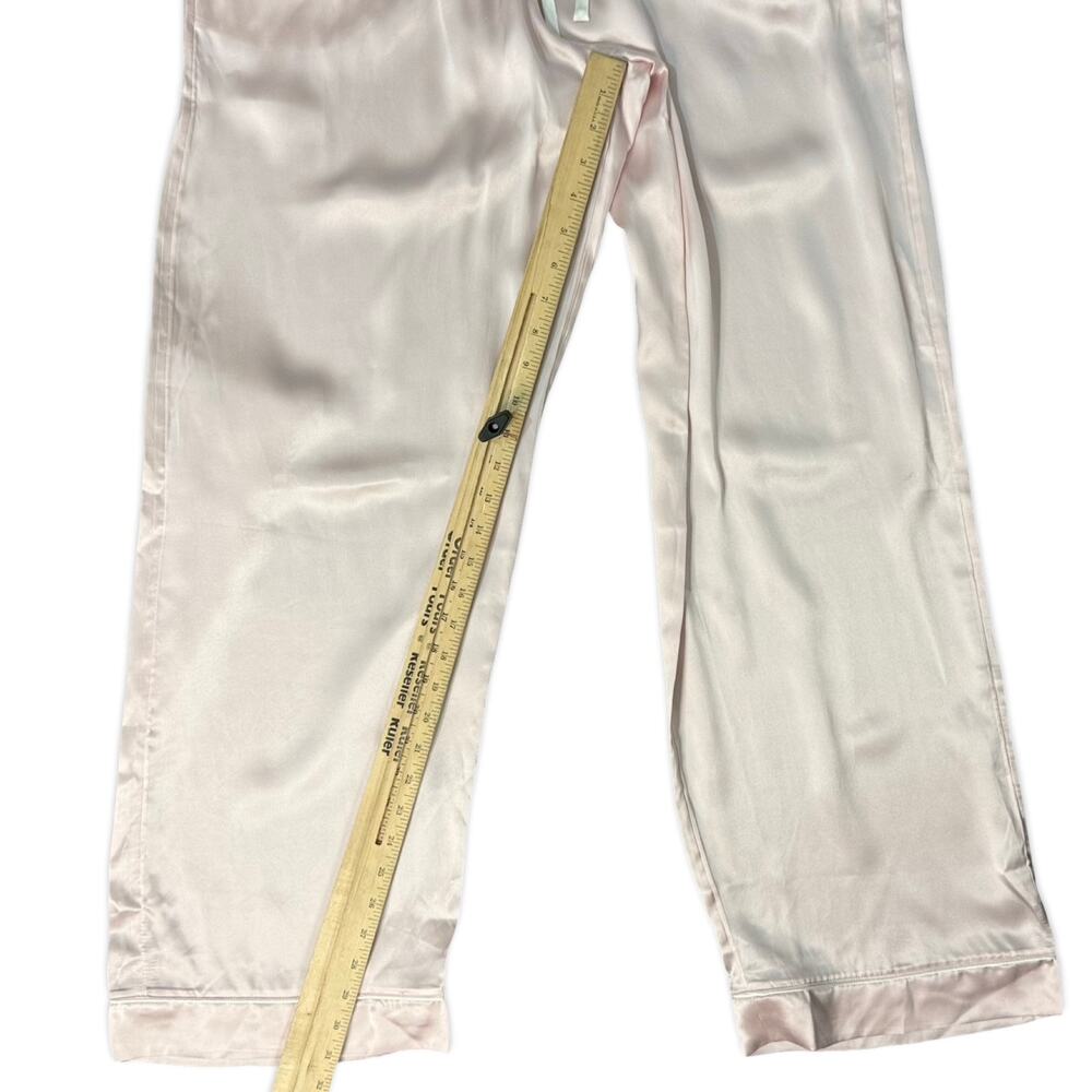 BedHead Baby Pink 100% Silk Matching PJ Luxury Pajama Set Tank Pants size L - Picture 9 of 16